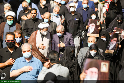 بالصور/ مراسم تشييع جثمان الفقيد آية الله السيد كمال فقيه إيماني في أصفهان