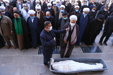 تصاویر / مراسم تشییع مدیر اسبق حوزه علمیه استان قزوین