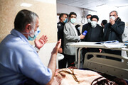 تصاویر/ بازدید رئیس جمهور از بیمارستان رازی اهواز و عیادت از بیماران