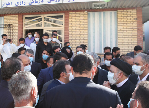 تصاویر/ بازدید رئیس جمهور از بیمارستان رازی اهواز