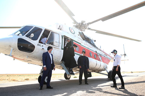 تصاویر/ بازدید هوایی رئیس جمهور از هورالعظیم