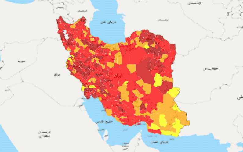 آخرین وضعیت رنگ‌بندی کرونایی استان خوزستان