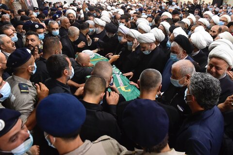 مراسم تشییع و تدفین آیت الله قبلان در لبنان