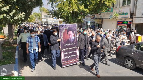بالصور/ تشييع جثمان آية الله الحسيني الكاهاني  في مدينة قوجان شمالي شرق إيران
