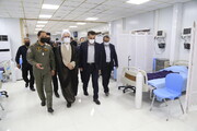 تصاویر / بازدید آیت الله اعرافی از بیمارستان تنفسی شهدای ارتش قم