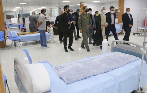 تصاویر / بازدید آیت الله اعرافی از بیمارستان تنفسی شهدای ارتش قم