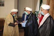 روحانیون قزوینی پیشکسوت دفاع مقدس تجلیل شدند + عکس