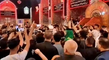 فیلم | سر دادن شعار "کلا کلا اسرائیل" در حرم مطهر سید الشهدا (ع)