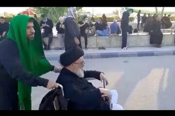 فیلم | صحنه‌هایی از حضور روحانیان در پیاده‌روی اربعین