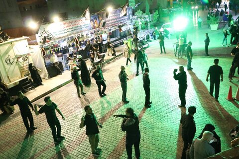 تصاویر| عزاداری شب اربعین حسینی در بین الحرمین شیراز
