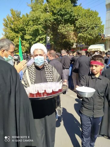 تصاویر/ حال و هوای روحانیون و مردم شهرستان قروه در اربعین حسینی