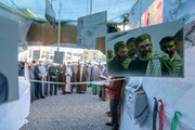 تصاویر/ نمایشگاه نسل تمدن ساز در جوار شهدای گمنام حوزه علمیه بیرجند