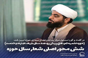 عکس نوشت | حوزه علمیه قم، افقِ پیشِ رو، صد سال جهاد، اجتهاد و خدمت