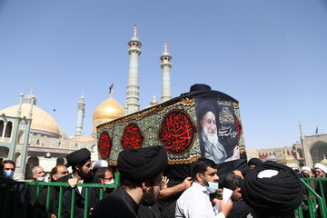 تصاویر/ مراسم تشییع پیکر آیت الله سید محمد رجائی موسوی