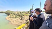 بازدید میدانی عضو خبرگان رهبری از وضعیت رودخانه نیسان و هورالعظیم + عکس