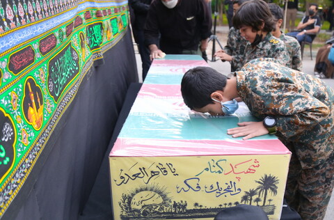تصاویر / مراسم استقبال از شهید گمنام و عزاداری 28 صفر در محله بنیاد قم