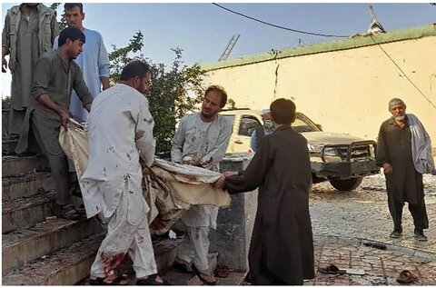 شهادت ۶۰ تن و مجروح شدن ۱۰۷ نفر در انفجار مسجد شیعیان افغانستان