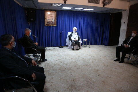 تصاویر/ دیدار وزیر ورزش با آیت الله نوری همدانی