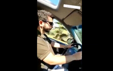 تفریح پسر آقای رئیس با ماشین بیت المال + فیلم و واکنش ها