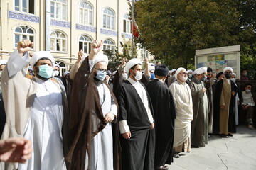 تصاویر/ اجتماع حوزویان تبریز در محکومیت جنایات تروریستی در افغانستان