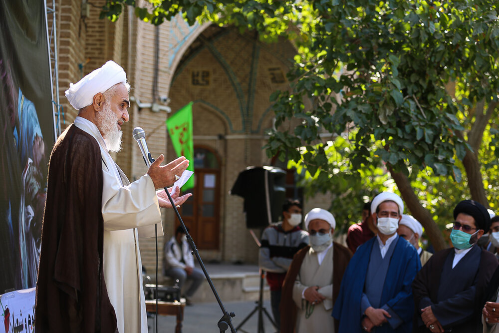 تجمع حوزویان قزوین در حمایت از مردم افغانستان | عابدینی: انتقام شهدای قندوز و قندهار گرفته شود