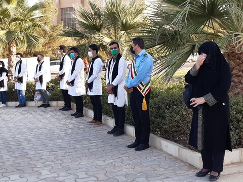 تصاویر/آیین بزرگداشت شهید مدافع سلامت دکتر محمد زارع جوشقانی در کاشان