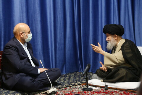 دیدار رئیس مجلس شورای اسلامی با حضرت آیت الله علوی گرگانی