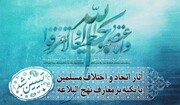 آثار اتحاد و اختلاف مسلمین با تکیه بر معارف نهج البلاغه تبیین شد