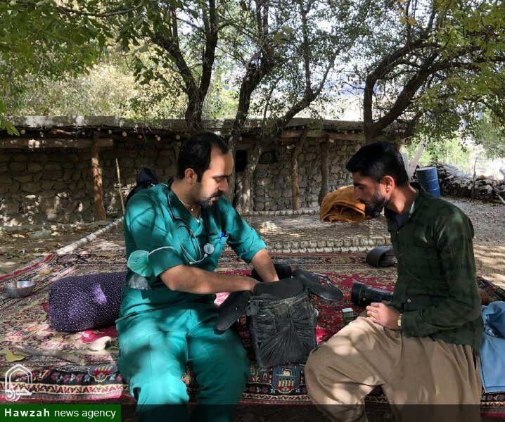 پزشکان جهادی که به یاری مردم مناطق روستایی و عشایری بازفت رفتند + عکس