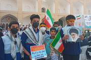 تصاویری از حضور دانش آموزان در یوم الله ۱۳ آبان در اشکذر