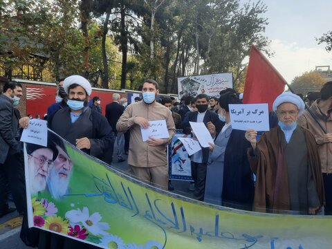 تصاویر/ حضور طلاب تهرانی در راهپیمایی 13 آبان