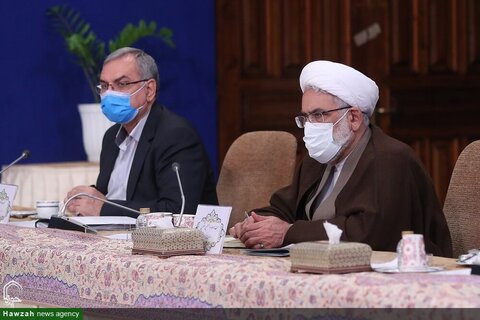 بالصور/ اجتماع المقر الوطني لمكافحة جائحة كورونا في إيران