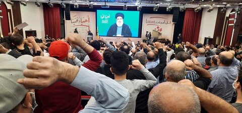 مراسم روز شهید با سخنرانی سید حسن نصر الله دبیرکل حزب الله لبنان