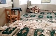 فیلم| خسارات زلزله بندرعباس در مسجد امام حسین(ع) بخش سیاهو