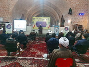 تصاویر/ همایش بزرگداشت هفته بسیج در مدرسه علمیه طالبیه تبریز