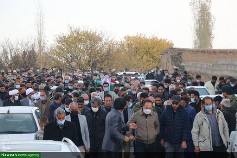 بالصور/ تشييع جثمان الشهيد علي سلطاني في ماكو شمالي غرب إيران