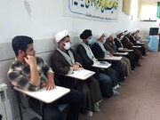 تصاویر/ مراسم آغاز حضوری کلاس های حوزه علمیه کاشان در مدرسه امام موسی کاظم(ع) برزک
