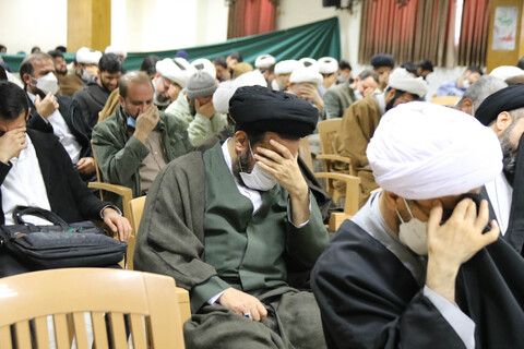 تصاویر/ مراسم گرامیداشت بسیجی شهید مرتضایی مدافع حریم امنیت توسط حوزه علمیه اصفهان