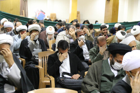 تصاویر/ مراسم گرامیداشت بسیجی شهید مرتضایی مدافع حریم امنیت توسط حوزه علمیه اصفهان