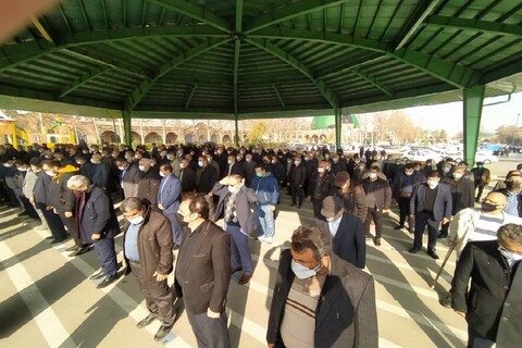 تصاویر/ مراسم تشییع پدر شهید روحانی، شهید تمکین وش
