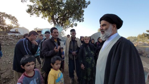 تصاویر/ بازدید نماینده ولی‌فقیه در خوزستان از مناطق زلزله‌زده اندیکا
