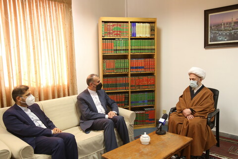 تصاویر / دیدار وزیر امور خارجه با آیت الله العظمی سبحانی