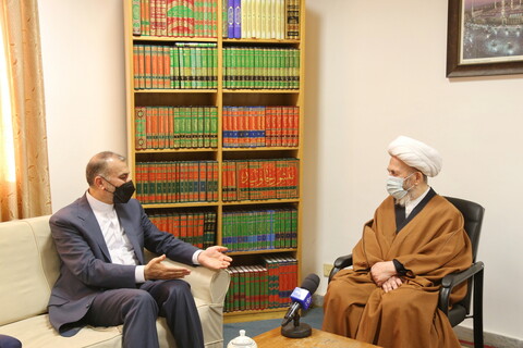تصاویر / دیدار وزیر امور خارجه با آیت الله العظمی سبحانی