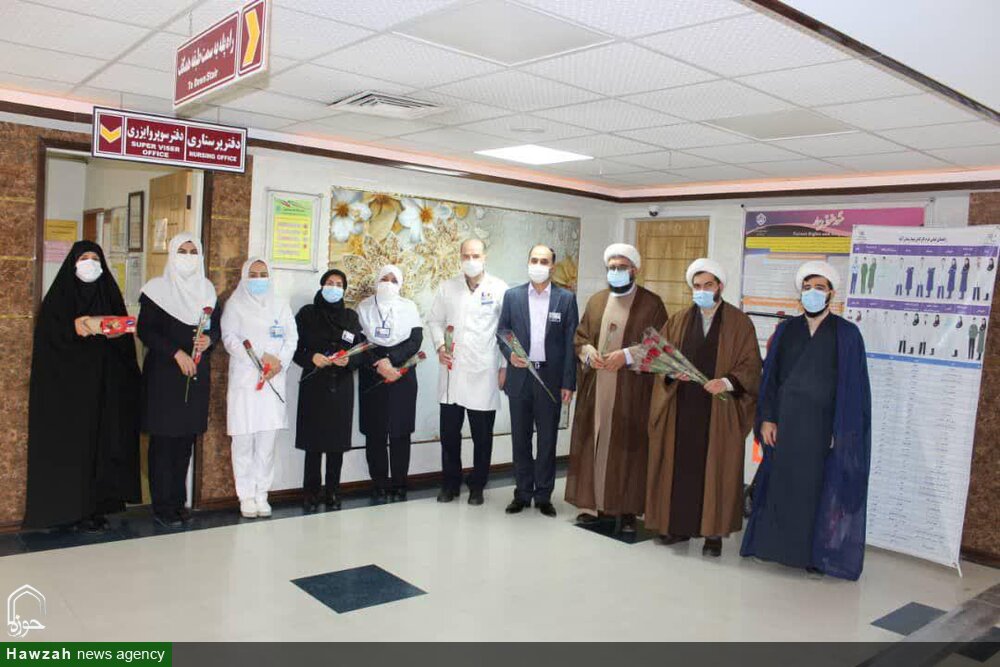 تقدیر اعضای ستاد نماز جمعه همدان از پرستاران بیمارستان تامین اجتماعی+عکس