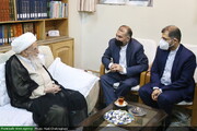 ईरानी विदेश मंत्री कि आयतुल्लाह उज़मा साफी गुलपायगानी से मुलाकात