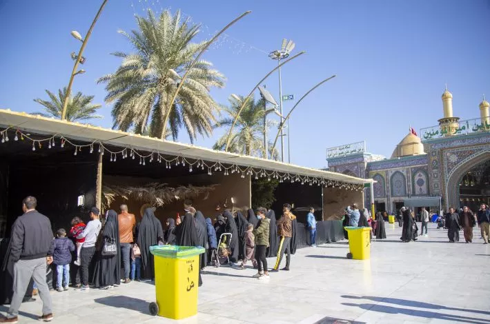 الانتهاءُ من نصب أجنحة مهرجان الأحزانِ الفاطميّة مع افتتاحٍ جزئيّ له + الصور