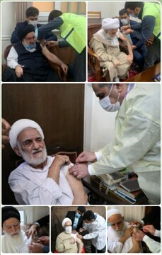 تزریق دُز سوم واکسن کرونا به تعدادی از علمای حوزه