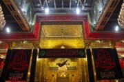 The holy shrine of Aba al-Fadl al-Abbas (PBUH) is covered in black