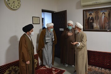 تصاویر/ حضور نماینده ولی فقیه در آذربایجان غربی در مدرسه علمیه بناب