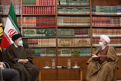 تصاویر / دیدار رئیس جمهور با آیت الله العظمی جوادی آملی
